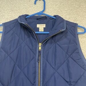 J.Crew Navy Blue‎ Quilted Puffer Vest Womens XS Sleeveless Layering Top